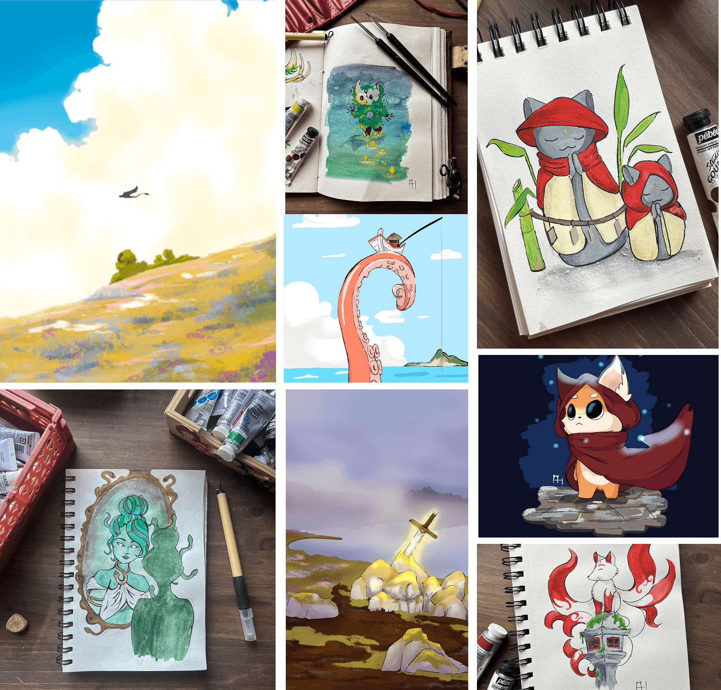 diverse illustration que j'ai faite pour des clients